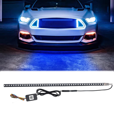 Universal ABS Mobil Interior LED Lampu Waterproof 56CM Mobil Flash Strobe Light Knight Rider Scanner Light