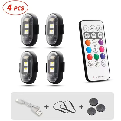 RGB Warna LED Lampu Interior Mobil Micro USB IP67 Wireless Remote Control