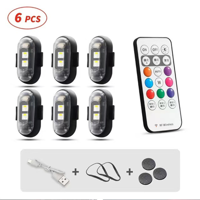 RGB Warna LED Lampu Interior Mobil Micro USB IP67 Wireless Remote Control
