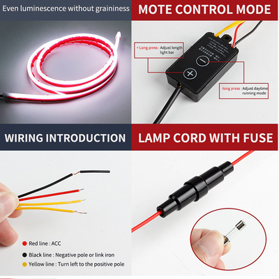 ST-5050-150180APP RGB LED Lampu Interior Mobil dengan Remote Control Waterproof dan Fleksibel