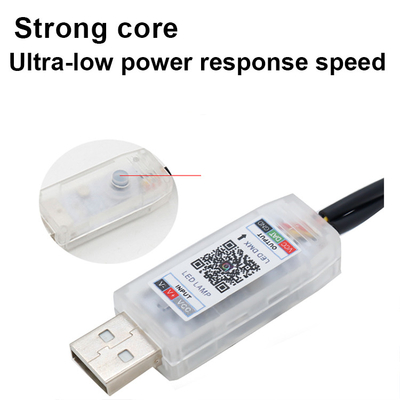 5V PVC USB LED Strip Lampu 110cm dengan APP Remote Control Multi Mode Pencahayaan untuk Atmosfer Interior