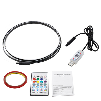 5V PVC USB LED Strip Lampu 110cm dengan APP Remote Control Multi Mode Pencahayaan untuk Atmosfer Interior