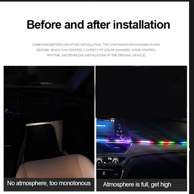 5V PVC USB LED Strip Lampu 110cm dengan APP Remote Control Multi Mode Pencahayaan untuk Atmosfer Interior