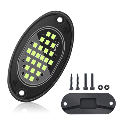 12V Waterproof Chassis Light 2835 LED Single Color Pure White 24 LED Rock Light Untuk Truk Jeep ATV UTV Offroad Underglow