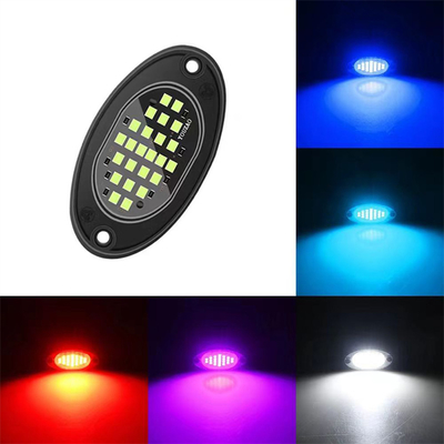 12V Waterproof Chassis Light 2835 LED Single Color Pure White 24 LED Rock Light Untuk Truk Jeep ATV UTV Offroad Underglow
