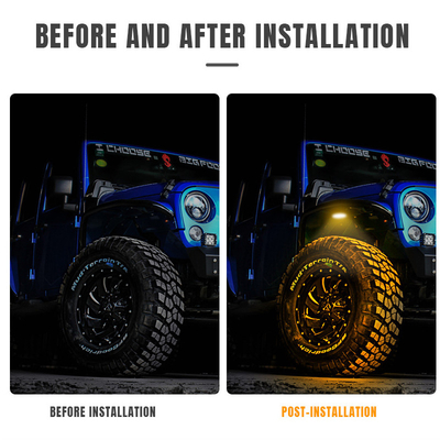 12V Waterproof Chassis Light 2835 LED Single Color Pure White 24 LED Rock Light Untuk Truk Jeep ATV UTV Offroad Underglow