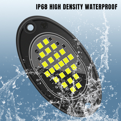 12V Waterproof Chassis Light 2835 LED Single Color Pure White 24 LED Rock Light Untuk Truk Jeep ATV UTV Offroad Underglow