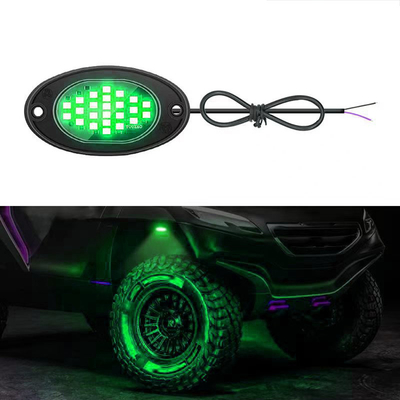12V Waterproof Chassis Light 2835 LED Single Color Pure White 24 LED Rock Light Untuk Truk Jeep ATV UTV Offroad Underglow