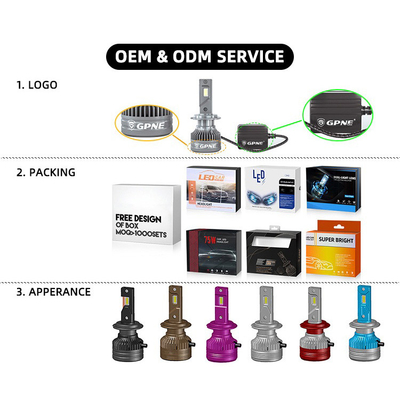 O3 12V 55W 12000 Lumen Otomotif Lampu LED H1 H3 H4 H7 H11 9005 9006 D2H Bohlam Lampu Depan LED