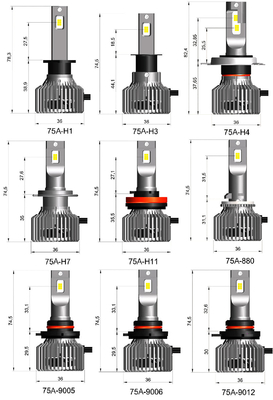 O3 12V 55W 12000 Lumen Otomotif Lampu LED H1 H3 H4 H7 H11 9005 9006 D2H Bohlam Lampu Depan LED