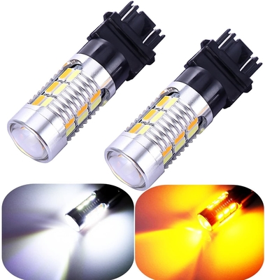 3157 3057 3357 4157 Lampu Sein Rem LED Amber Switchback 22 SMD dengan Proyektor