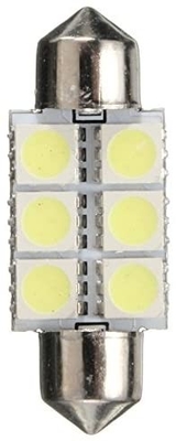 Festoon C5W 5050 6SMD LED Lampu Interior Mobil Lampu Bohlam Dome Biru Putih DC 12V 31 Mm 36 Mm 39 Mm 41 Mm
