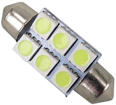 Festoon C5W 5050 6SMD LED Lampu Interior Mobil Lampu Bohlam Dome Biru Putih DC 12V 31 Mm 36 Mm 39 Mm 41 Mm
