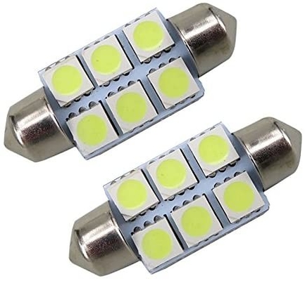 Festoon C5W 5050 6SMD LED Lampu Interior Mobil Lampu Bohlam Dome Biru Putih DC 12V 31 Mm 36 Mm 39 Mm 41 Mm