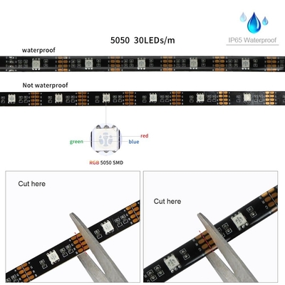 Lampu LED Mobil USB Strip Tabung SMD 5050 RGB Warna-warni DC 5V Fleksibel