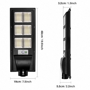 120 Watt Solar Street Light Untuk Outdoor 5000K Daylight White Flood Endurance IP65 Waterproof