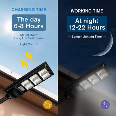 120 Watt Solar Street Light Untuk Outdoor 5000K Daylight White Flood Endurance IP65 Waterproof